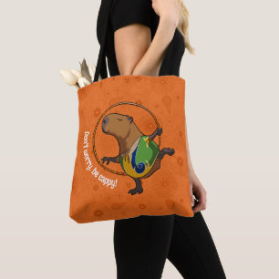 Tote Bag Drôle Capybara Ne t'inquiète pas d'être caricaturé