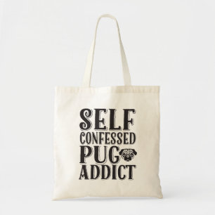 Tote Bag Drôle Carlin Addict Typographie Citation Dit