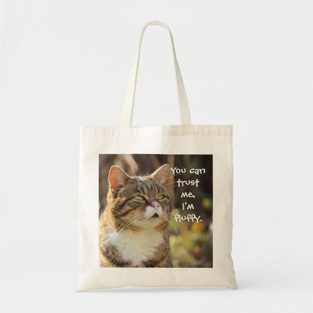 Tote Bag Drôle chapeau Faites-moi confiance Je suis Fluffy (Devant)