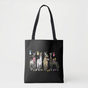 Tote Bag Drôle Cheval Pâques Jour Ferme Animal Mignon Lapin