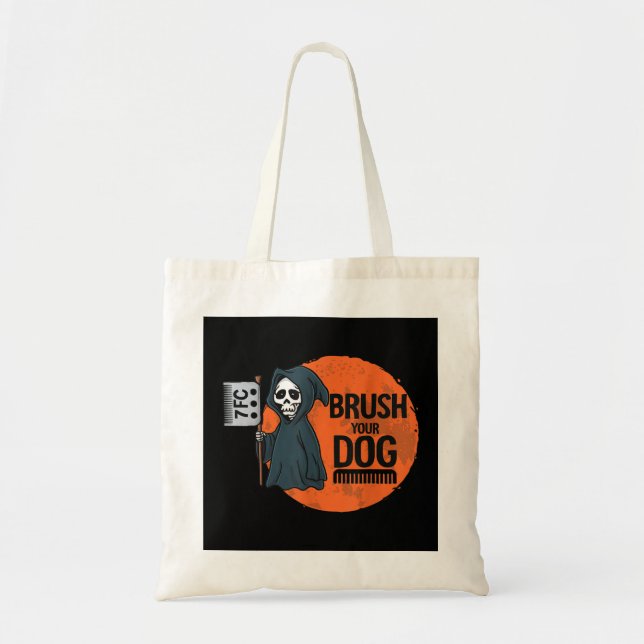 Tote Bag Drôle Chien Groomer, Brosse Votre Chien Grooming (Devant)