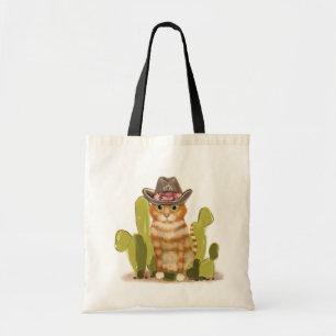 Tote Bag Drôle Cowboy Chat