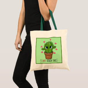 Tote Bag drôle de cactus toucher ce mot art