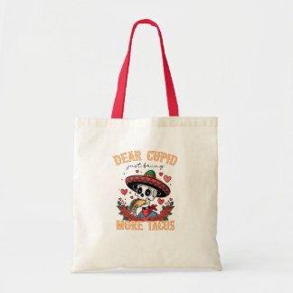 Tote Bag Drôle de Saint-Valentin Squelette Amoureux de Taco