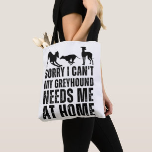 Tote Bag Drôle Désolé Je Ne Peux Pas Mon Lévrier a Besoin D