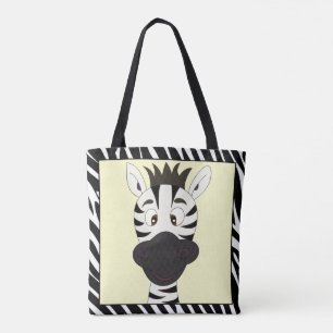 Tote Bag Drôle dessin animé zèbre