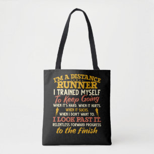 Tote Bag Drôle Distance Runner Citation Athlete Running