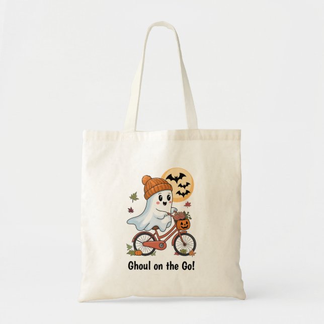Tote Bag Drôle Ghoul sur le Go Custom (Devant)