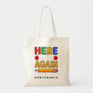 Tote Bag Drôle ici, c'est parti, enseignant, veux dire, bie