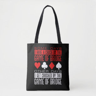 Tote Bag Drôle Joueur de pont écrasé par le jeu