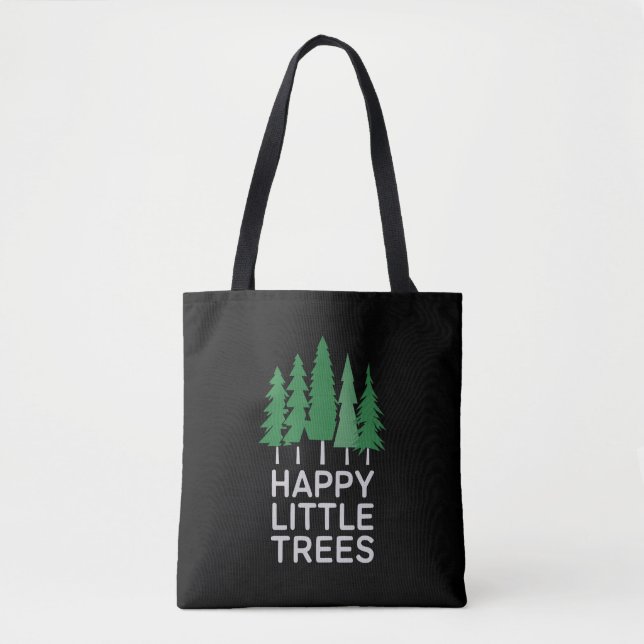Tote Bag Drôle Joyeux Petits Arbres Cadeaux Camping (Devant)