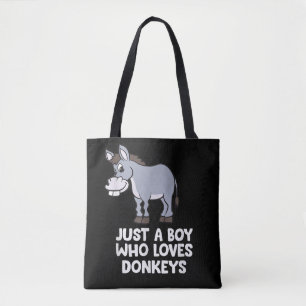 Tote Bag Drôle Juste un garçon qui aime les ânes