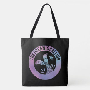 Tote Bag Drôle L'Océan Appelle La Citation De Sirène