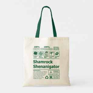 Tote Bag Drôle Lucky Irlandais Shamrock Jour de la Saint Pa
