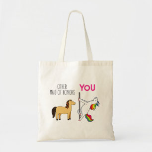 Tote Bag Drôle Maid De Proposition D'Honneur, Cute Unicorn