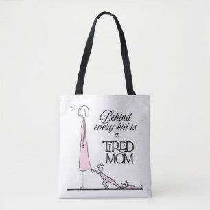 Tote Bag Drôle Maman Citation Cadeau - Fatigué Maman Vie