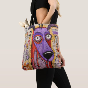 Tote Bag Drôle Mélange Média Chien animal animal animal ani