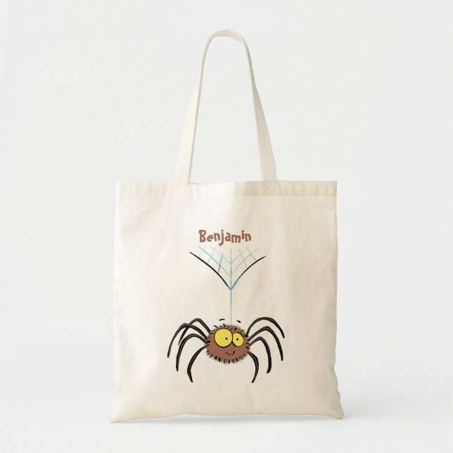 Tote Bag Drôle mignon dessin animé d'araignée moelleuse (Devant)