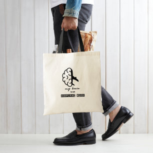 Tote Bag Drôle Mon Cerveau est en Mode Avion Collègue de Tr