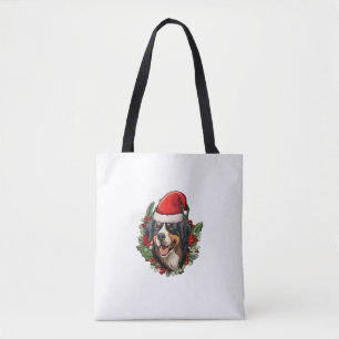 Tote Bag Drôle Noël Bernese Mountain Dog