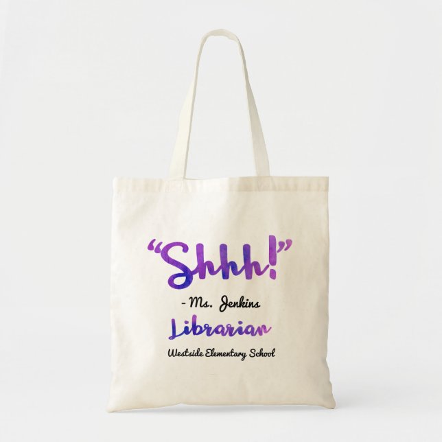 Tote Bag Drôle personnalisé Shhh ! Citation de (Devant)