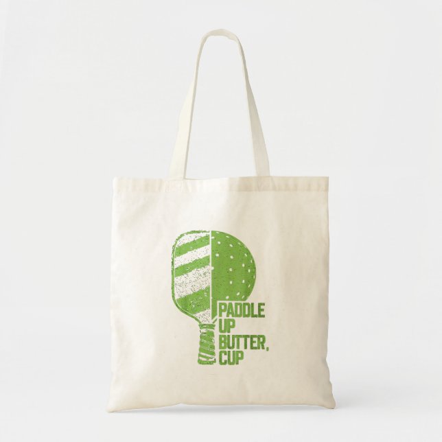 Tote Bag Drôle Pickleball Paddle Up Butter Cup (Devant)