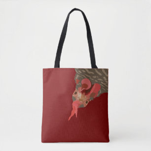 Tote Bag Drôle poulet à l'envers