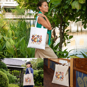 Tote Bag Drôle Poulets pour son amoureux du poulet