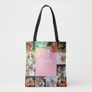 Tote Bag Drôle Rose Féminin Moderne 12 Photo Définition Cou