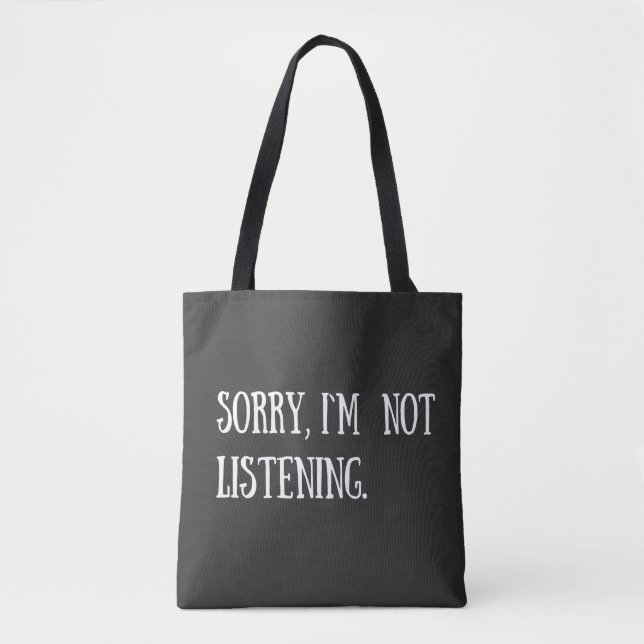 Tote Bag Drôle sarcastique dit la police blanche (Devant)