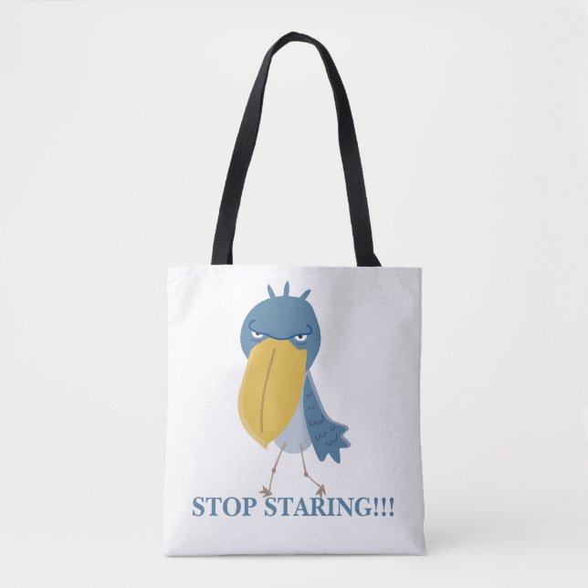Tote Bag Drôle Shoebill Stop Staging (Devant)