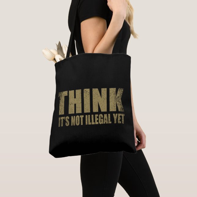Tote Bag Drôle slogan sarcastique humour adulte sarcasme (De près)