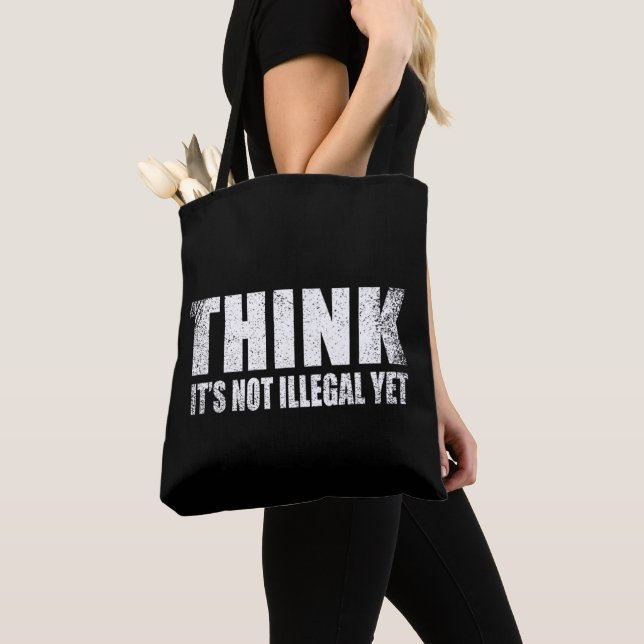 Tote Bag Drôle slogan sarcastique humour adulte sarcasme (De près)