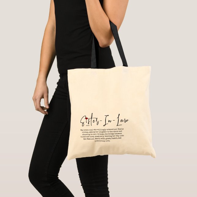 Tote Bag Drôle Soeur Personnalisée Dans La Définition De Lo (Devant (produit))
