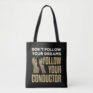 Tote Bag Drôle Suivez Votre Chef D'Orchestre Conducteur