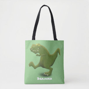 Tote Bag Drôle T rex dinosaure dessin animé humour
