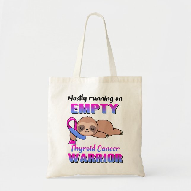 Tote Bag Drôle Thyroïde dons de sensibilisation au cancer (Devant)