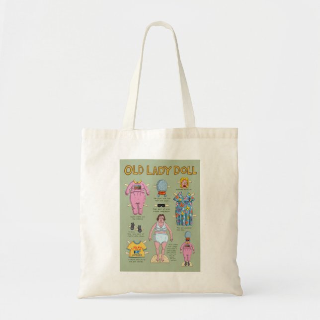 Tote Bag Drôle Vielle poupée en papier (Devant)