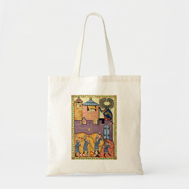 Tote Bag Dropping Rocks, Manesse de Codex du XIVe siècle (Devant)