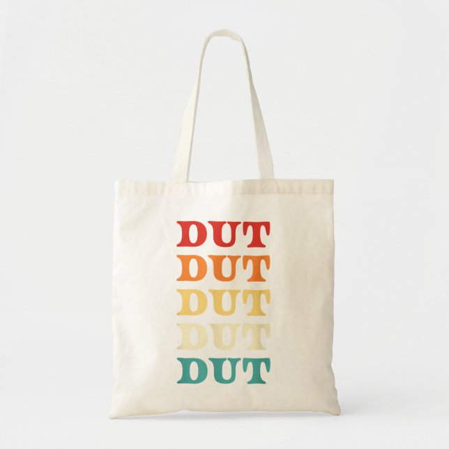 Tote Bag Drumline Dut Marquage Band Percussion Retro Dut Su (Devant)