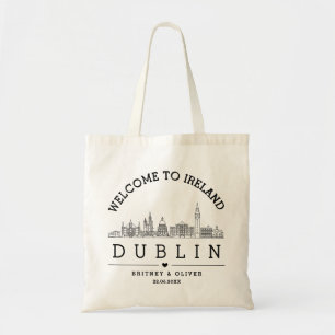 Tote Bag Dublin Irlande Destination Wedding Favors