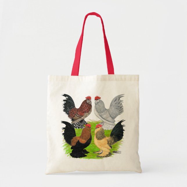 Tote Bag D'Uccles quatre coqs (Devant)