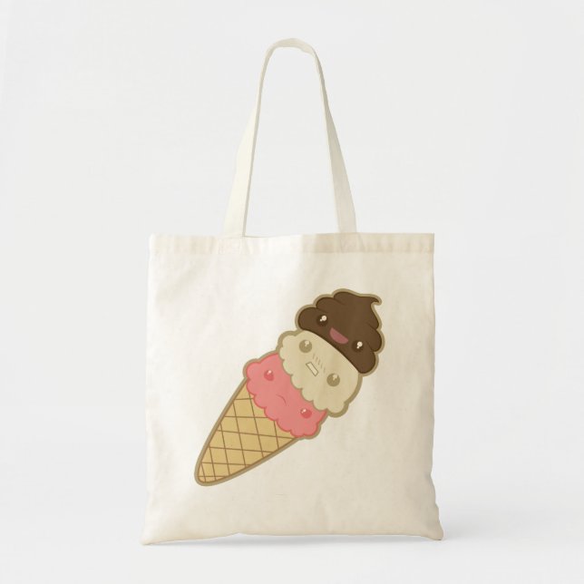 Tote Bag Dunette sur la crème glacée (Devant)