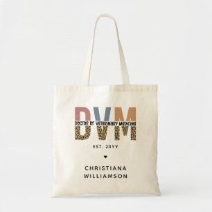 Tote Bag DVM personnalisé Docteur en médecine vétérinaire C