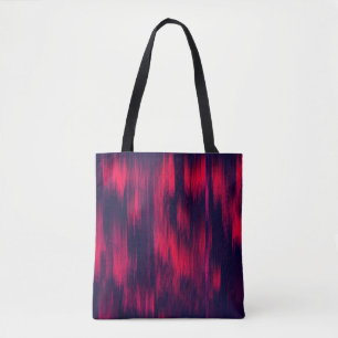 Tote Bag DYNAMIQUE - Glitch - Puissant rouge et bleu