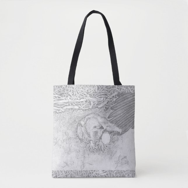 TOTE BAG E14 DIFFUSER LE MOT PROTÉGER LA FAUNE OZZIE AILE (Devant)