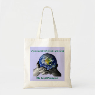 Tote Bag EarthHands, planète organique paisible, son dedans