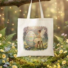 Tote Bag Easter Fairy Painting Egg Spring