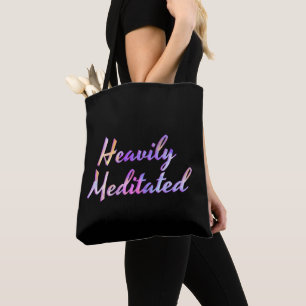 Tote Bag Eau bleu rose mauve fortement méditée