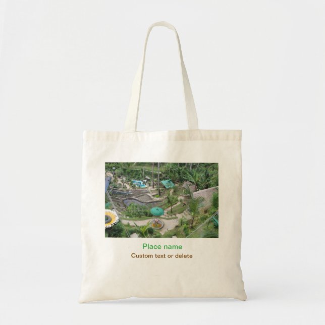 Tote Bag eau océan plage photo ajouter nom texte place été (Devant)